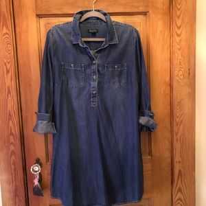 Lucky Brand light-wash denim shirt dress XL